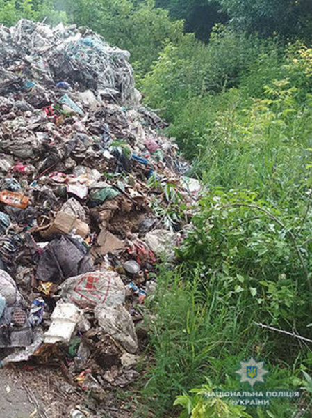 Вивантажив у полі: водій вантажівки відвіз 12 тонн сміття в іншу область